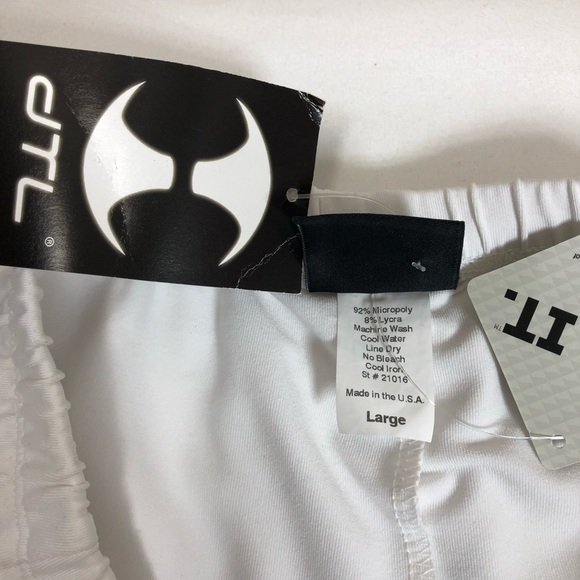 DTL Lycra Made In USA White Blue Blink Top and Skort Tennis Golf Set  L - Picture 16 of 16